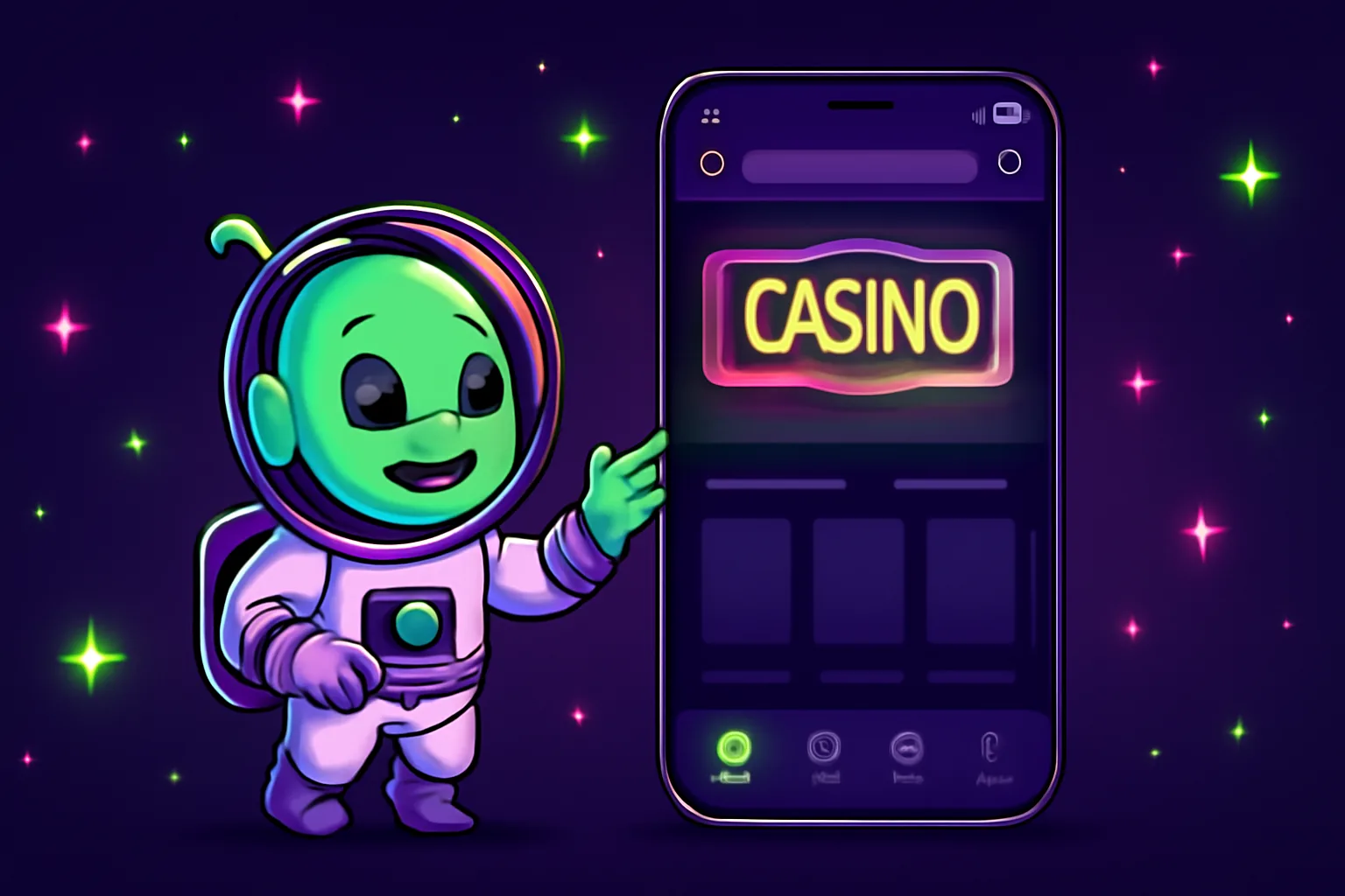 Página de inicio de Alf Casino abierta en el navegador móvil, con la barra de direcciones visible
